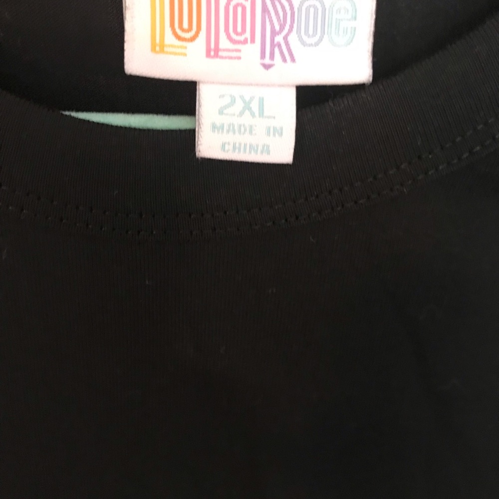 Lularoe Randy unicorn print baseball sleeve t - Picture 3 of 3